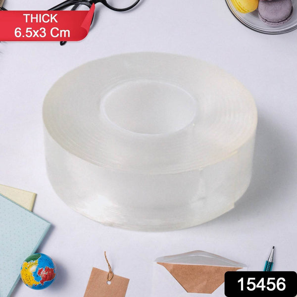 Sticky Double Sided Tape Washable Adhesive Tape Reusable (Thick / 6.5×3 Cm / 1 Pc) - dailyneed.life