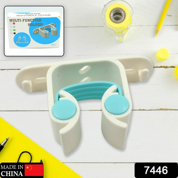 Multifunctional Holder With 4 Screw Wall Mounted Broom Organizer Cleaning Tools Holder Hanger, Hanging Hook for Bathroom Kitchen, Multi Function Holder Garage Clip Bike Hanger Wall Mount Set (1 Pc) - dailyneed.life