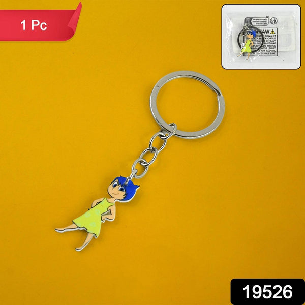 Cartoon Character Soft PVC Keychain with Haired Girl Design (1 Pc) - dailyneed.life