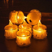 12 Pcs Flameless and Smokeless Decorative Acrylic Candles Transparent Led Tea Light Candle for Gifting, House, Diwali, Christmas, Festival, Events Decor Candles, Diwali - dailyneed.life