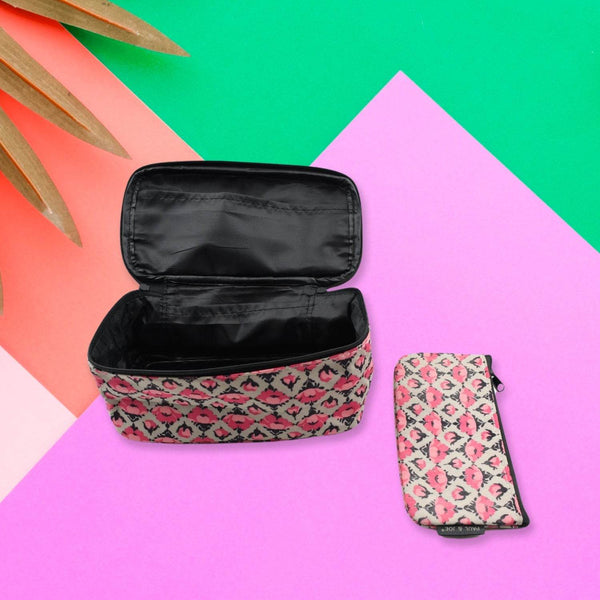 Decor Travel Makeup Bag with Small pouch Portable Organizer Makeup Cosmetic Train Case Large Capacity for Cosmetics Makeup Brushes and Toiletry Jewelry for More Storage - dailyneed.life