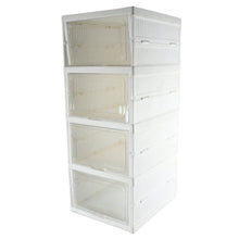 Stackable Multifunctional Storage, for Clothes Foldable Drawer Shelf Basket Utility Cart Rack Storage Organizer Cart for Kitchen, Pantry Closet, Bedroom, Bathroom, Laundry (4 Layer / 1 Pc) - dailyneed.life