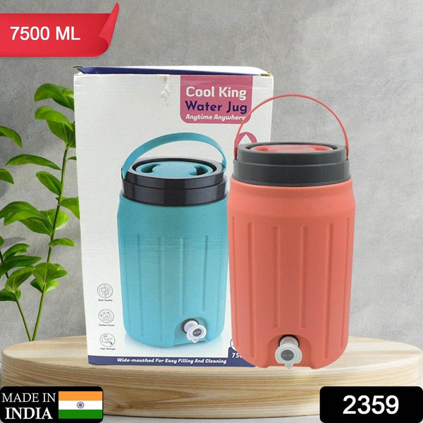 Insulated Water Jug with Tap (7500ml): Leakproof, Travel Cooler - dailyneed.life