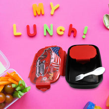 Beautiful Car Design Printed Plastic Lunch Box With Inside Small Box & Spoon for Kids, Air Tight Lunch Tiffin Box for Girls Boys, Food Container, Specially Designed for School Going Boys and Girls - dailyneed.life