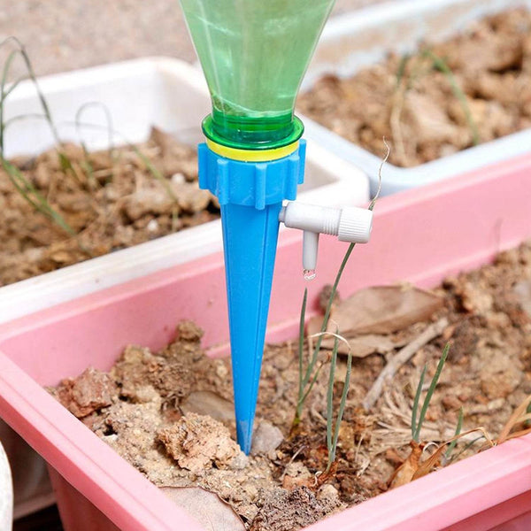 Plant Watering Spikes Sprinkler self Watering Spikes Water dripper for Plants, Adjustable Plant Watering Devices with Slow Release Control Valve Switch - dailyneed.life