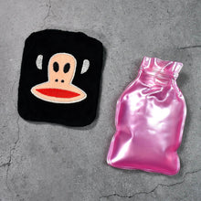 Black Small Hot Water Bag with Cover for Pain Relief - dailyneed.life