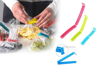 Plastic Snack Bag Clip Sealer Set (18 Pcs, Multicolour) - dailyneed.life