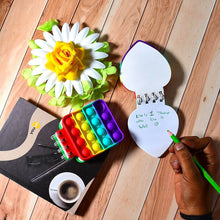 Heart pattern it Fidget Spiral Notebook Bubble Push Fidget Silicon Toy Book Stress Relief Anxiety School Stationery Notebook - dailyneed.life