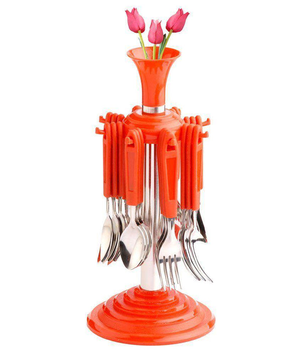 New Stylish 24 Pcs Plastic, Stainless Steel Cutlery Set (Pack of 24) - dailyneed.life