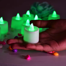 Green Flameless LED Tealights, Smokeless Plastic Decorative Candles - Led Tea Light Candle For Home Decoration, Diwali (Pack Of 24) - dailyneed.life