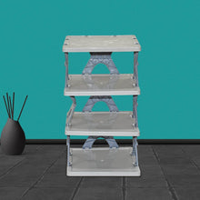 Foldable Shoe Rack (1 Pc, 4 Layers): Space-Saving, Entryway Storage - dailyneed.life