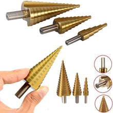 3X Large HSS Steel Step Cone Drill Titanium Bit Set Hole Cutter (4-32, 4-20, 4-12mm) - dailyneed.life