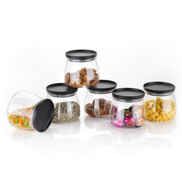 Matka Shaped Jar with Air Tight & Leak Proof Lid (Multicolour) (Set of 6) (900Ml) - dailyneed.life