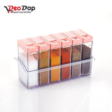 Plastic Spice Jars (6 pcs, 14x22x8cm, Multicolour) - dailyneed.life