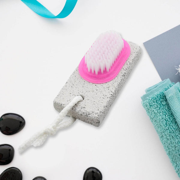 Hand and Foot Brush with pumice stone to Remove Dead Skin & Callus Stone Foot Scrubber Pedicure Brush For Dead Skin - dailyneed.life