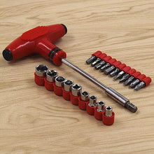 24pcs T shape screwdriver set Batch Head Ratchet Pawl Socket Spanner hand tools - dailyneed.life