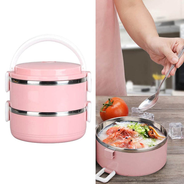 Customized Multi Layer Stainless Steel Hot Lunch Box (2 Layer) - dailyneed.life