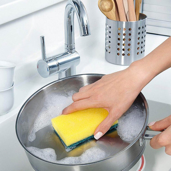 Scrub Sponge 2 in 1 Pad for Kitchen, Sink, Bathroom Cleaning Scrubber - dailyneed.life