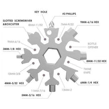 Durable & Portable 18 in 1 Snowflake Multi-Tool, Snowflake Bottle Opener Flat Phillips Screwdriver Kit Wrench - dailyneed.life