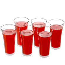 Plastic Drinking Glass Juice Glass Water Glass Set of 6 Transparent Glass - dailyneed.life