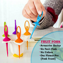 Dancing Doll Fruit Fork Cutlery Set with Stand Set of 6. - dailyneed.life