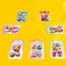 Mix Design Fancy Erasers Set – Colorful & Stylish Erasers for Kids, Birthday Gift & School Prize (1 Set) - dailyneed.life