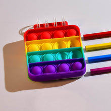 Square it Fidget Spiral Notebook Bubble Push Fidget Silicon Toy Book Stress Relief Anxiety School Stationery Notebook. - dailyneed.life