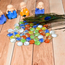 Glass Gem Stone, Flat Round Marbles Pebbles for Vase Fillers, Attractive pebbles for Aquarium Fish Tank. - dailyneed.life