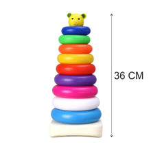 Plastic Baby Kids Teddy Stacking Ring Jumbo Stack Up Educational Toy 9pc - dailyneed.life