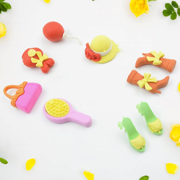 Fancy & Stylish Mini Erasers for Kids (9 Pc Set) - Fun Designs, Party Favors - dailyneed.life