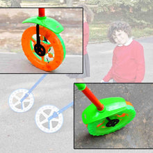Plastic Single Wheel Push Run toy with handle and two lights on wheel. push toy for Kids. - dailyneed.life
