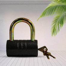 Heavy-Duty Iron Padlock – 82mm Black Spray Lock with Brass Core & 5 Keys, Waterproof & Anti-Theft - dailyneed.life