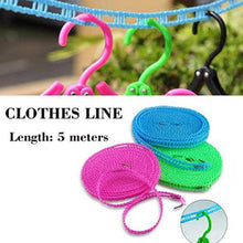 Clothesline Drying Nylon Rope with Hooks - dailyneed.life