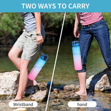 Motivational Water Bottle with Straw & Time Marker - Leakproof Tritan Portable Gym Bottle for Sports, Hiking & Camping - dailyneed.life