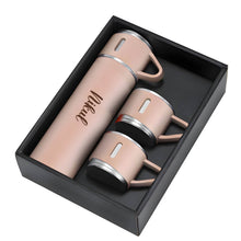 Customized Stainless Steel Vacuum Flask Set with 3 Cups – 500ML | Personalized Name Bottle Gift Combo for Boyfriend, Girlfriend, Employee - dailyneed.life
