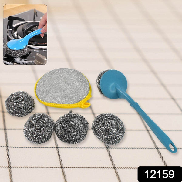 6 in 1 Kitchen Cleaning Set Handy Free Stainless Steel Scrubber - dailyneed.life