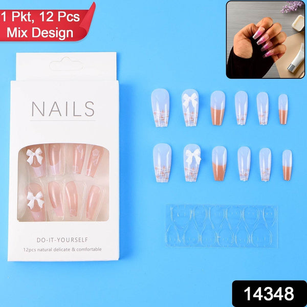 Reusable Press-On Artificial Nails with Adhesive Stickers (1 Pkt) - dailyneed.life