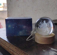 Ambaji 3D Crystal Ball lamps With Base (1 Pc) - dailyneed.life