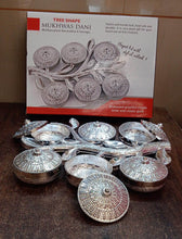 Tree Shape 6 Compartment Mukhwas Dani Serving Tray For Home & Kitchen Use - dailyneed.life