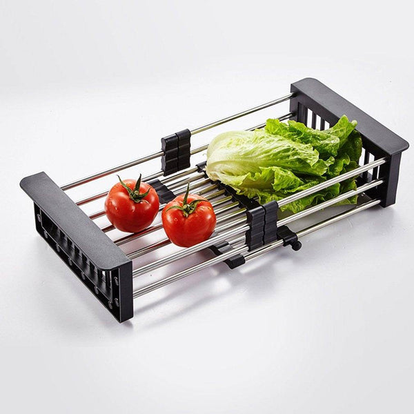 Stainless Steel Expandable Kitchen Sink Dish Drainer - dailyneed.life