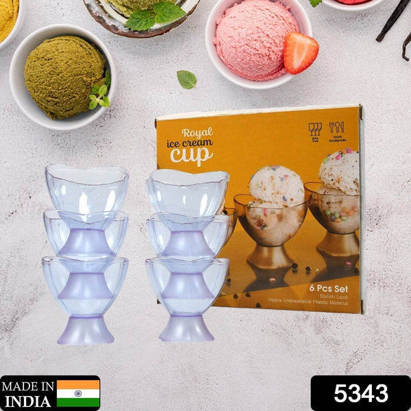 MODERN STYLE DESSERT & ICE CREAM BOWL PLASTIC 6PCS FOR HOME ,OFFICE,PARTY - dailyneed.life