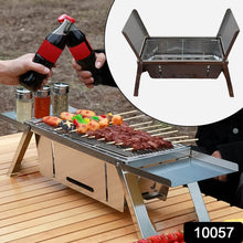 Portable BBQ / Barbecue Grill Stainless Steel Folding Charcoal Grill (1 Set / Net Weight : 2207 GM) - dailyneed.life