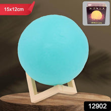 Moon Night Lamp Blue Color with Plastic Stand (15 x12 Cm / 1 Pc) - dailyneed.life