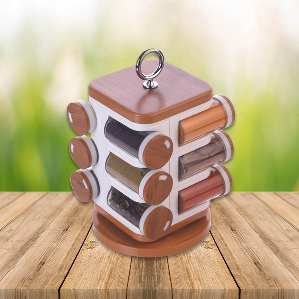 Ganesh 12-Jar Revolving Spice Rack Masala Box - dailyneed.life