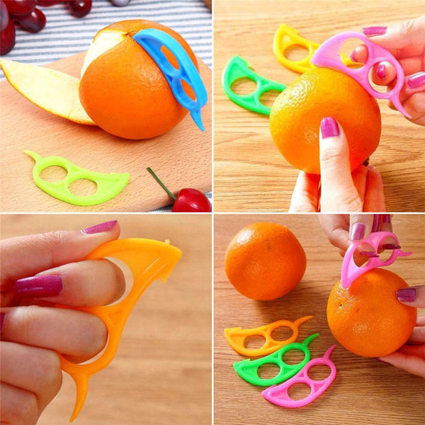 10 Pcs Orange Peeler With Transparent Pouch Bag Combo - dailyneed.life