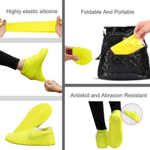 NON-SLIP SILICONE RAIN REUSABLE ANTI SKID WATERPROOF FORDABLE BOOT SHOE COVER (MEDIUM/ Mix Color) - dailyneed.life