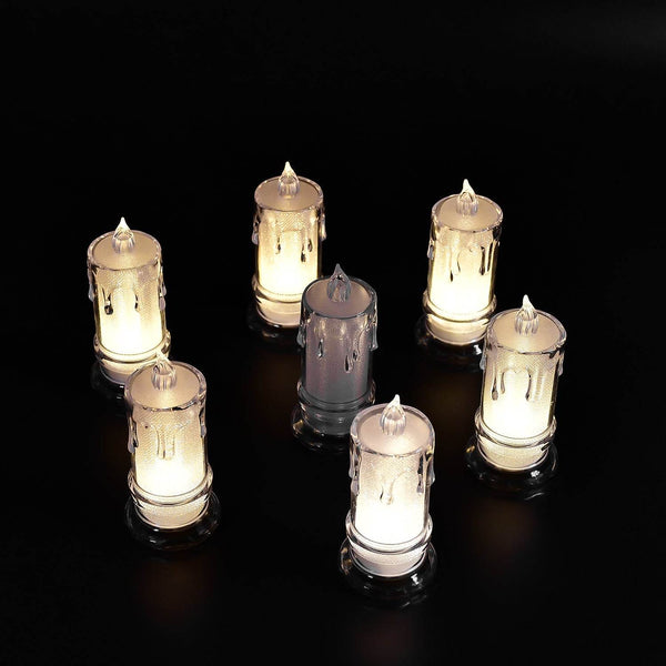 Big Flameless Melted Design Candles Set, Diwali (12 pcs) - dailyneed.life