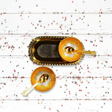 Gold Silver Plated 2 Bowl 2 Spoon Tray Set Brass with Red Velvet Gift Box Serving Dry Fruits Desserts Gift - dailyneed.life