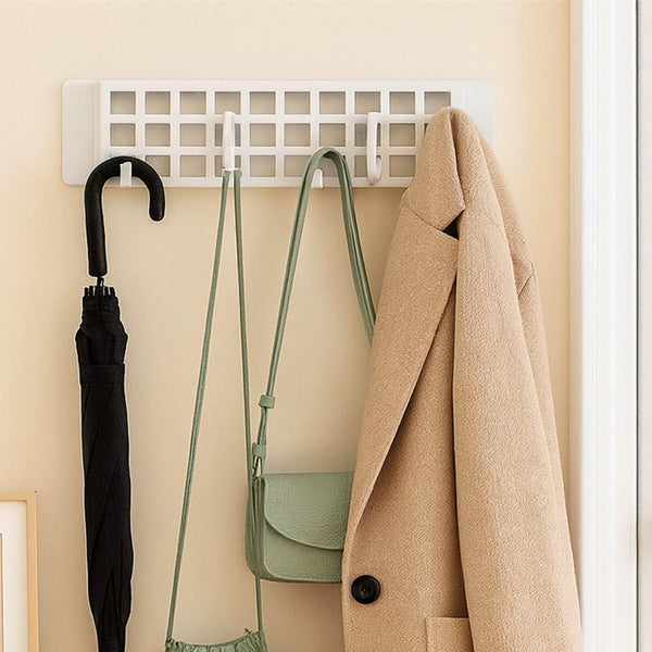 5Spin Plastic Hanger Hook, Hotel, Bathroom Wardrobe Wall Clothes Coat Towel Hanging Hanger Hook Plastic Sticker Multipurpose Hanger Hooks - dailyneed.life