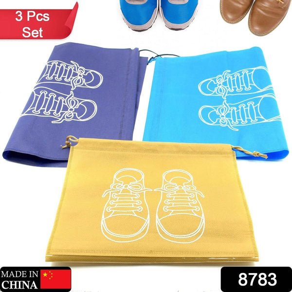 BEACH BAG SHOES STORAGE BAG CLOSET ORGANIZER NON-WOVEN TRAVEL PORTABLE BAG WATERPROOF POCKET CLOTHING CLASSIFIED HANGING BAG SHOE BAG LUGGAGE TRAVEL PORTABLE SHOE POUCH NON WOVEN TRANSPARENT WINDOW (3 PC ) - dailyneed.life